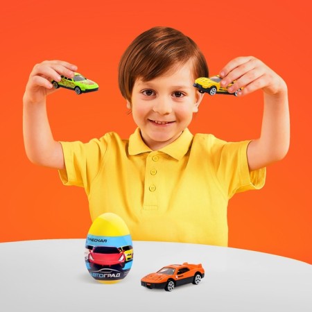 Metal machine in the egg "Sportser", scale 1:64, mix-3