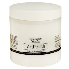 Acrylic matte varnish, water -based 500 ml, Wizzart Polish (500g), frost -resistant
