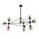 Ceiling EVOLUCE lamp. Sle154903-10. Lacotta. 10x40 watts, E27, 100x100x120 cm, black color