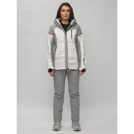 Ski jacket female winter, size 58, white color-13