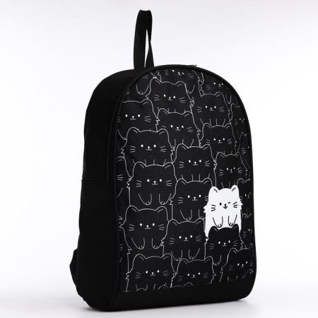 School textile “cats”, 38x14x27 cm, black color-1
