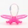 Orthodontic dummy nipple, silicone, from 6 months, with a cap, “bow”, pink color