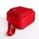 City backpack of textiles on lightning, 2 outer pockets, red color