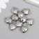 Suspension "Heart", color silver 12x15 mm