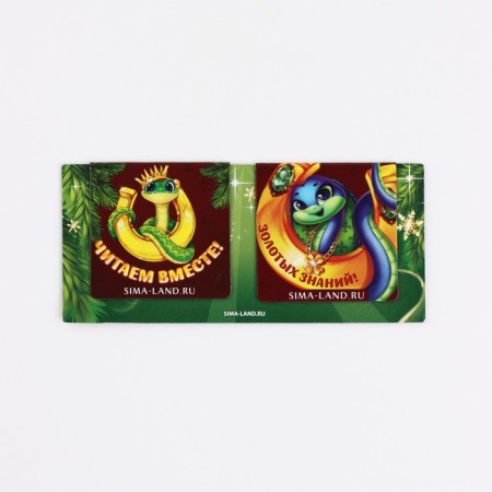 New Year. Magnetic bookmarks 2 pcs on the substrate “Symbol of the year. Golden knowledge! "-2