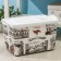 Storage container with a Venice lid, 35 l, 50.5 × 31 × 30 cm, on wheels, white color