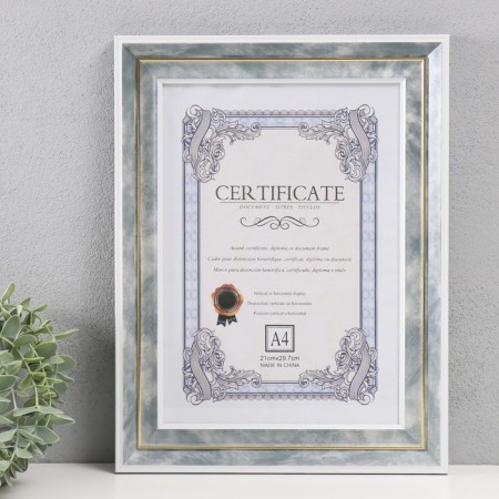 Photo frame Plastic format A4 "Norway" gray, white stroke 36.6x28 cm
