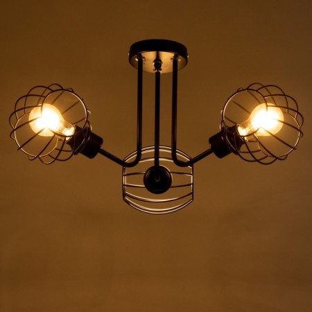 Svetogor chandelier "Light" 3x60W black 62x62x28cm-2