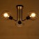 Svetogor chandelier "Light" 3x60W black 62x62x28cm
