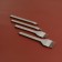 A set of lowercase rhomboid punch for the skin, step = 4 mm, 4 pcs, nickel color