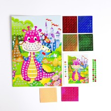 Application with round rhinestones and EVA 