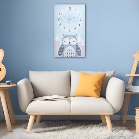 Carty clock wall "owl", smooth move, 35 x 60 cm, aa