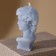 Formal candle "David", gray, height 6.5 cm