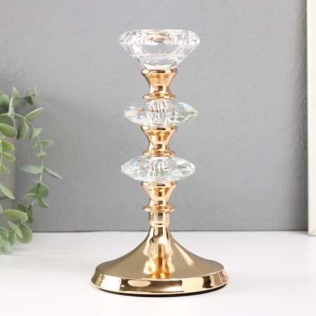 Summary metal per 1 candle d = 4 cm "Vazir" gold 11x11x21 cm-1