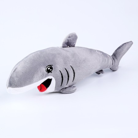 Soft toy "Shark", 39 cm, color gray color-3