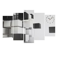 Carty clock is wall-mounted, modular 