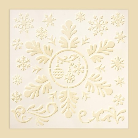 Stencil for creativity "Snowflakes", 15 x 15 cm, plastic-2