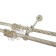 Double -rowing cornice “Left”, 320 cm, twisted, d = 1.6 cm, ivory/gold color