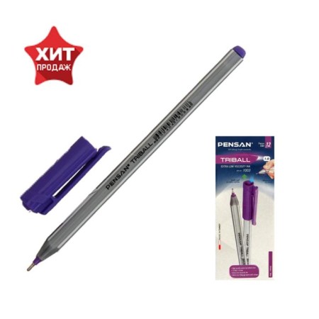 Balloon oil Pensan Triball, node-igla 1.0 mm, three-sided, violet ink violet