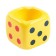 An ashtray for the house "Player bones", for cigarettes and sticks, 8 x 8 cm, yellow