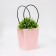 Bag for flowers light pink, moisture resistant, 17x17-11.5x11.5-20 cm 6