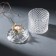 Casket Glass "Golden Crown with Pearl" 6x6x9 cm