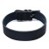 Collar of two-layer leather on suede, 3.5 cm, osh 41-51 cm, black