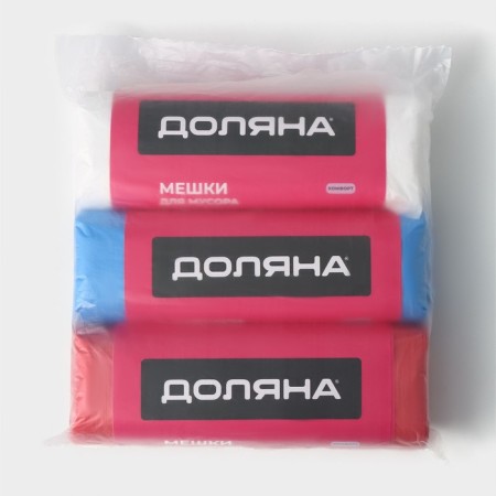 A set of bags for garbage dilan, 3 rolls, 60 l, 18 μm, 55 × 64 cm, PND, 20 pcs-7