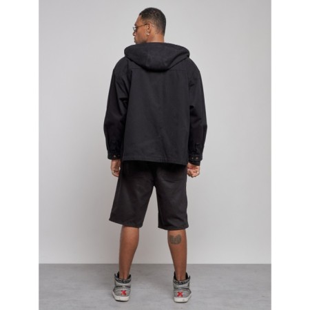 Jeaning jacket men's, size 48, black color-3