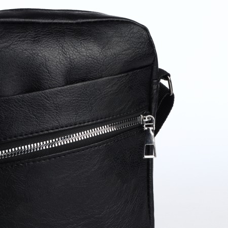 Male bag with lightning, black color-2