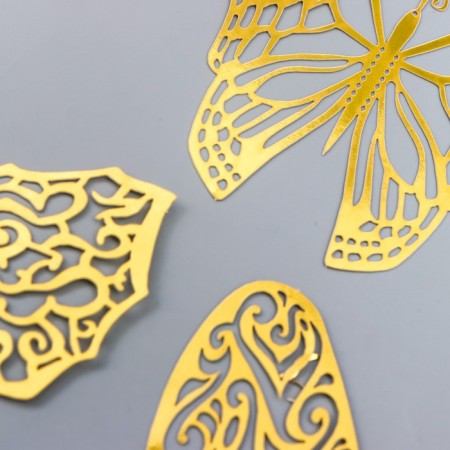 Plastic sticker "Openneck gold" set 12 pcs 12 cm, 10 cm 8 cm-1