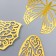 Plastic sticker "Openneck gold" set 12 pcs 12 cm, 10 cm 8 cm