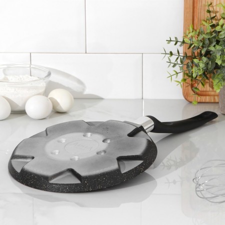 Slot "Personnel", D = 23 cm, plastic handle, anti -stick coating, black color-2
