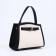 Bag Cross-Bodi with a zipper, white/black color