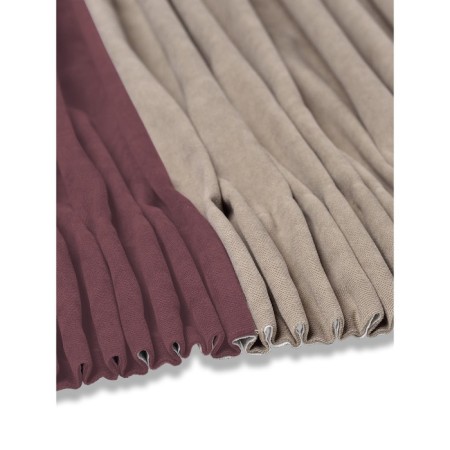 Set of curtains "Canvas", size 200x260 cm, 2 pcs, color drunk cherry, beige color-3