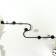 Decorative metal hooks "smooth line with dots" black 11.5x40 cm