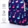 School backpack of textiles on a zipper, 3 pockets, pencil case, color violet
