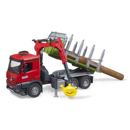 Bruder Mercedes truck for forest transportation, with logs-7