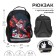 School backpack, 37 x 27 x 16 cm, ergonomic back, calligrata b "sneakers"