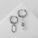 Earrings with the removable element "Transformer" beads of pearls, white color in silver