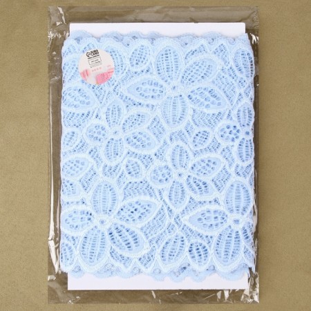 Lace elastic fabric, 180 mm × 2.7 ± 0.5 m, the color of the sky blue-4