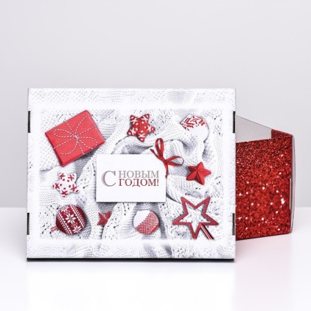 Folding box "red with white", 31.2 x 25.6 x 16.1 cm-3