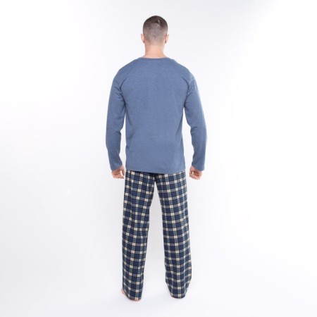 Kit (longshit, trousers) male, dark blue color, size 58-7