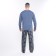 Kit (longshit, trousers) male, dark blue color, size 58