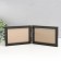 Photo frame plastic 10x15 cm, double horizontal, black
