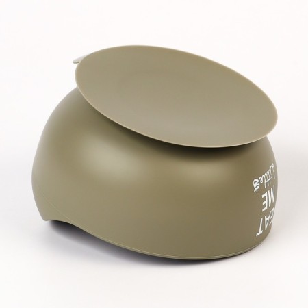 Baby plate on a suction cup and cutlery, M&B, green-6