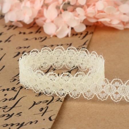 Capricon lace, 15 mm × 10 ± 1 m, milk color-2