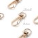 Metal carbine, 37 × 13 mm / 9.5 × 1.8 mm, 5 pcs, gold color
