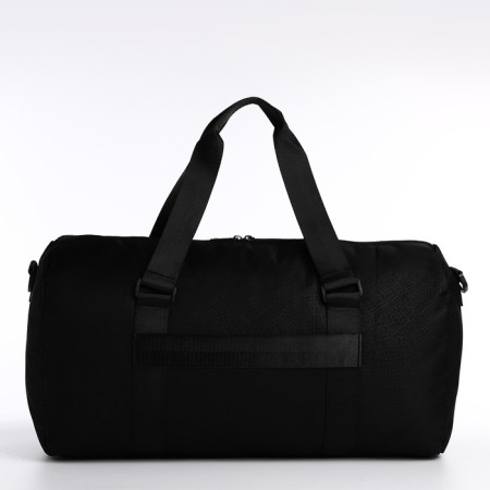 Road bag with lightning, external pocket, suitcase holder, long belt, black color-1