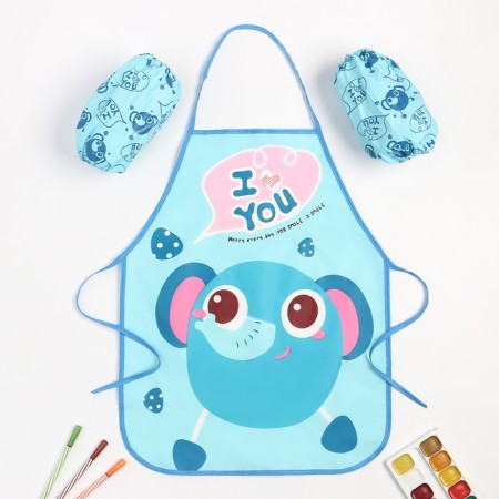 The kit for children for creativity is saving and I "elephant" apron 39x50 cm and sleeves